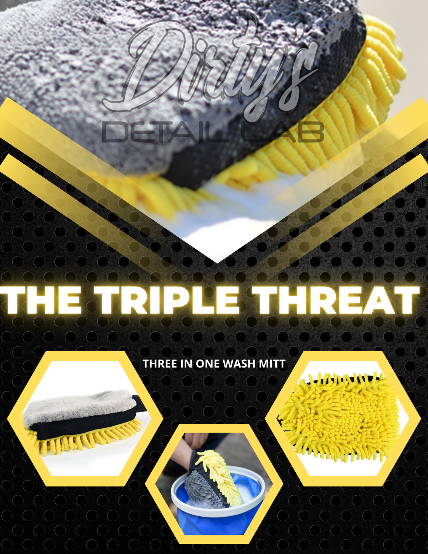 The Triple Threat - 3 in 1 Wash Mitt
