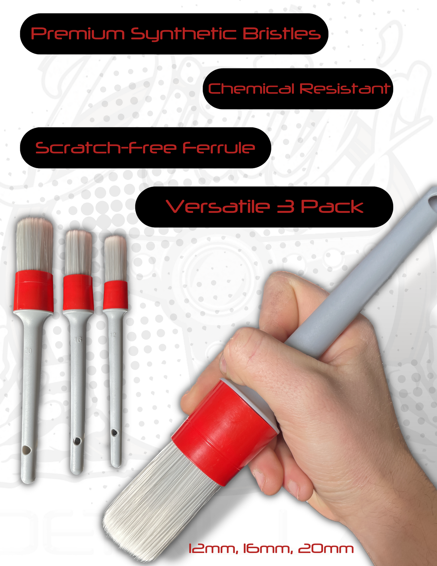 The Primo Synthetic Detail Brush (3 Pack)